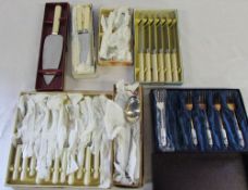 Selection of boxed silver plate
