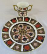 Royal Crown Derby 'Old Imari' pattern loving cup and plate (D 21.