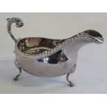 Silver sauce boat Sheffield 1969 weight 8.