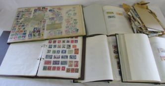 5 stamp albums and loose stamps