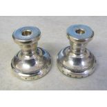 Pair of weighted miniature candlesticks Edinburgh 2000 H 3 cm