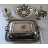 Assorted silver plate inc tureen