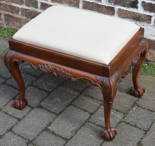 Mahogany Chippendale style stool