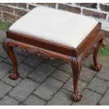 Mahogany Chippendale style stool
