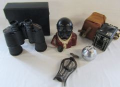 James Heeley patent corkscrew, Ronson lighter, Brownie camera,