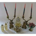 Brassware inc candlesticks & anniversary clock