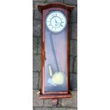 Vienna regulator wall clock in a rosewood case with a 2 piece dial H 91cm