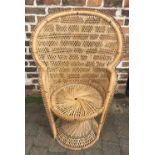 Cane peacock chair