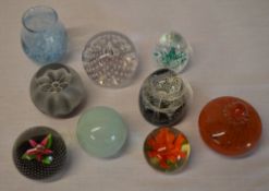 Various paperweights including Caithness limited editions