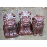 Oriental style lions and a foo dog