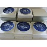 Boxed Royal Copenhagen Christmas plates