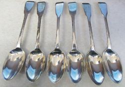 6 silver William IV teaspoons London 1836 weight 3.