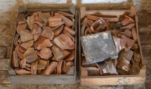 David N Robinson collection - various archaeological pottery shards & a tile