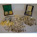 Large quantity of silver plated cutlery,