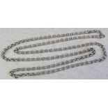 Silver chain marked 925 length L 60 cm weight 0.