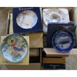 2 boxes of boxed collectors plates inc Royal Doulton,