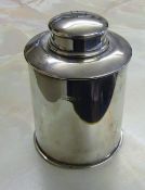 Silver tea caddy London 1916 weight 3.24 ozt H 10.