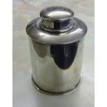 Silver tea caddy London 1916 weight 3.24 ozt H 10.