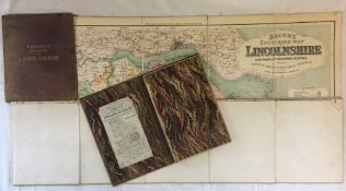 David N Robinson collection - Bacons Excelsior Maps of Lincolnshire 1901 with canvas backing &