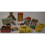 Quantity of old toys including Britains figures,