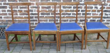 4 Regency style rail back chairs