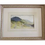 Watercolour of a mountainous landscape 46 cm x 37 cm