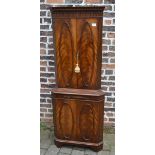 Regency style corner cupboard