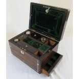 Victorian work box with mother of pearl inlay and secret drawer