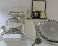 Selection of silver plate inc cutlery,