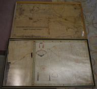 2 old framed Lincolnshire maps (AF)