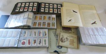 Large quantity of cigarette cards in albums inc South African birds and flora,