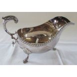 Large silver sauce boat Sheffield 1970 weight 13.