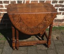 Carved oak gateleg table