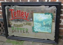 Tetley bitter advertising pub mirror