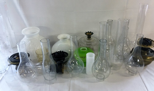 Paraffin lamp parts including funnels,