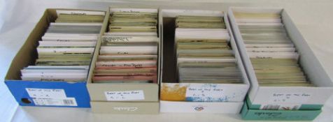 David N Robinson collection - 4 boxes of over 1000 Lincolnshire postcards relating to towns and