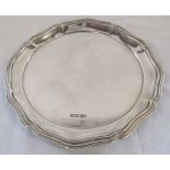 Small silver salver Sheffield 1912 maker Harry Atkin (Atkin Bros) D 21.5 cm weight 9.