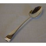 Georgian silver serving spoon, monogrammed 'E O', London 1807, total approx weight 1.