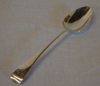 Georgian silver serving spoon, monogrammed 'E O', London 1807, total approx weight 1.