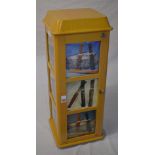 Lockable revolving watch strap cabinet full of trays of brand new replacement watch straps