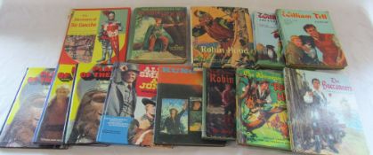 Assorted vintage television annuals inc Planet of the Apes, Robin Hood, The Bucaneers,