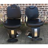 2 adjustable barber's chairs