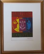 Pablo Picasso lithographic poster print advertising the 1956 Vallauris exhibit published in 1957 46