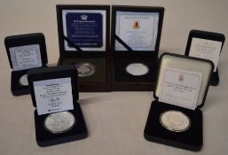 6 silver proof collectable coins including 2012 Silver Britannia & Longest Reigning Monarch coin