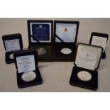 6 silver proof collectable coins including 2012 Silver Britannia & Longest Reigning Monarch coin