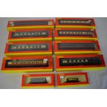 10 Hornby boxed carriages and wagons