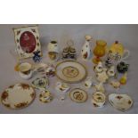 Various ceramics including Royal Albert Old Country Roses photo frame, dishes,