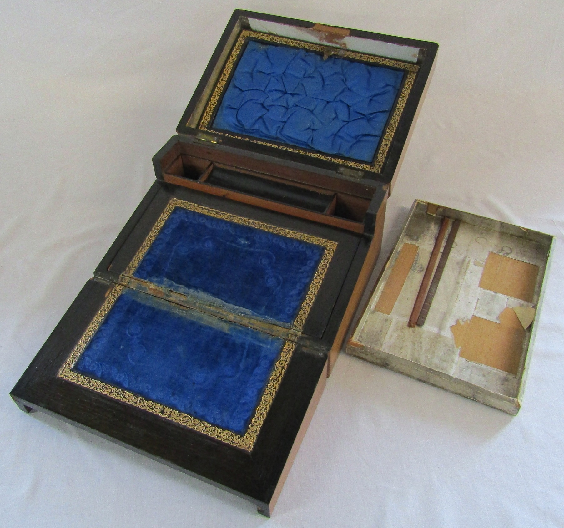 Victorian writing box (af) - Image 3 of 3