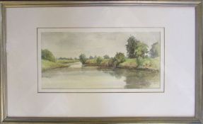 Watercolour 'River Withern' by Baz East (b.