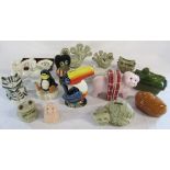 Assorted ceramics inc novelty money boxes,